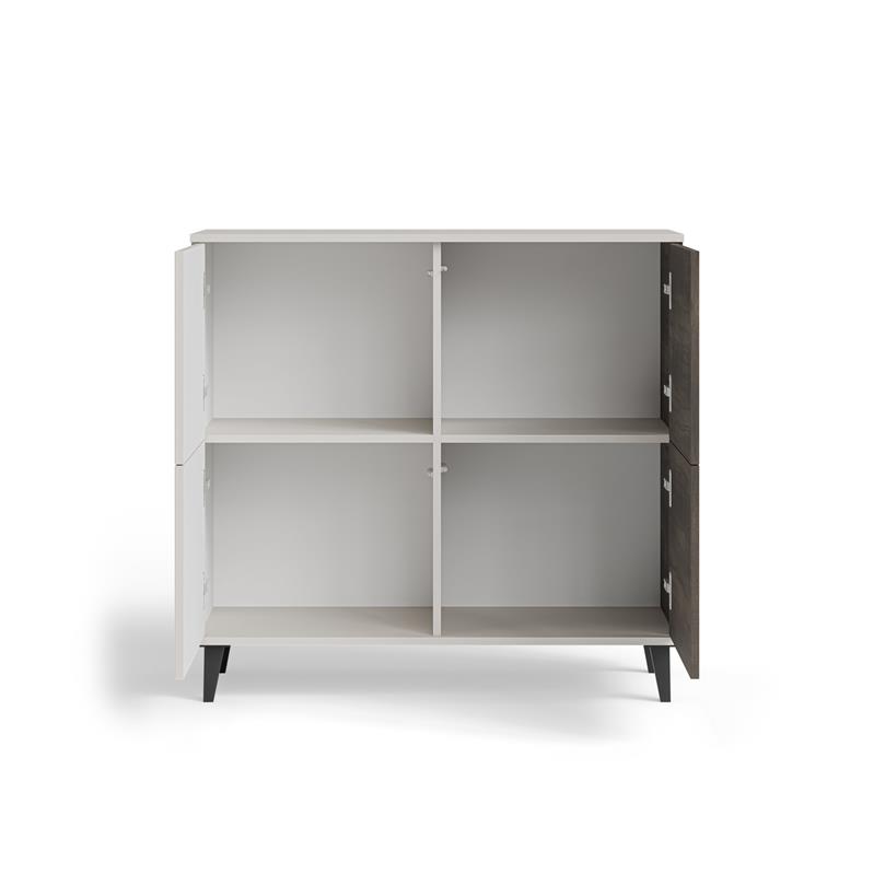 RANDOM 2 KM-2 komoda, spalva: kašmyras / riešutmedis / juoda — изображение 5