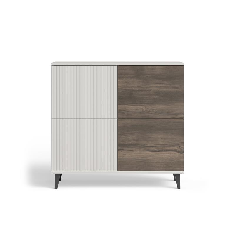 RANDOM 2 KM-2 komoda, spalva: kašmyras / riešutmedis / juoda — изображение 6