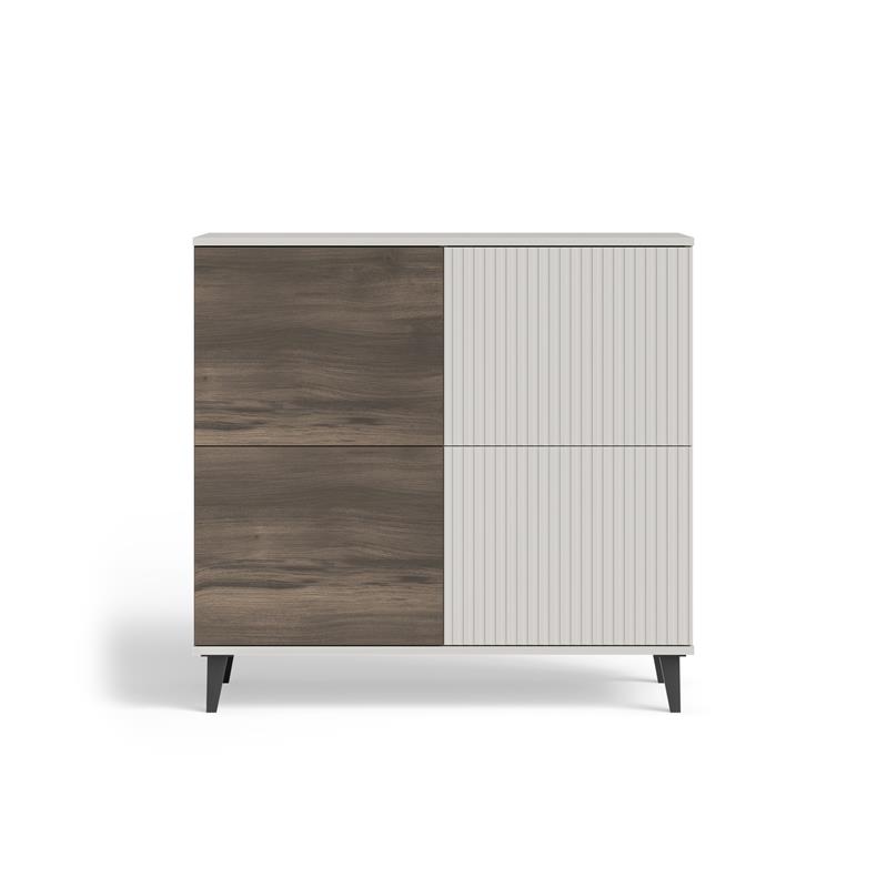 RANDOM 2 KM-2 komoda, spalva: kašmyras / riešutmedis / juoda — изображение 8