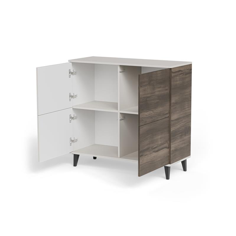 RANDOM 2 KM-2 komoda, spalva: kašmyras / riešutmedis / juoda — изображение 9