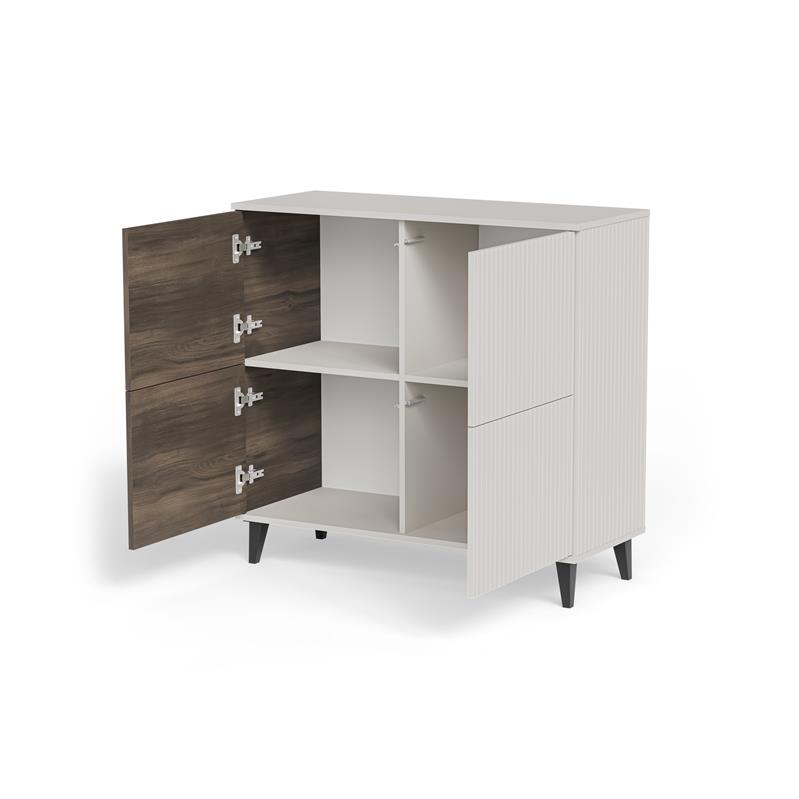 RANDOM 2 KM-2 komoda, spalva: kašmyras / riešutmedis / juoda — изображение 10