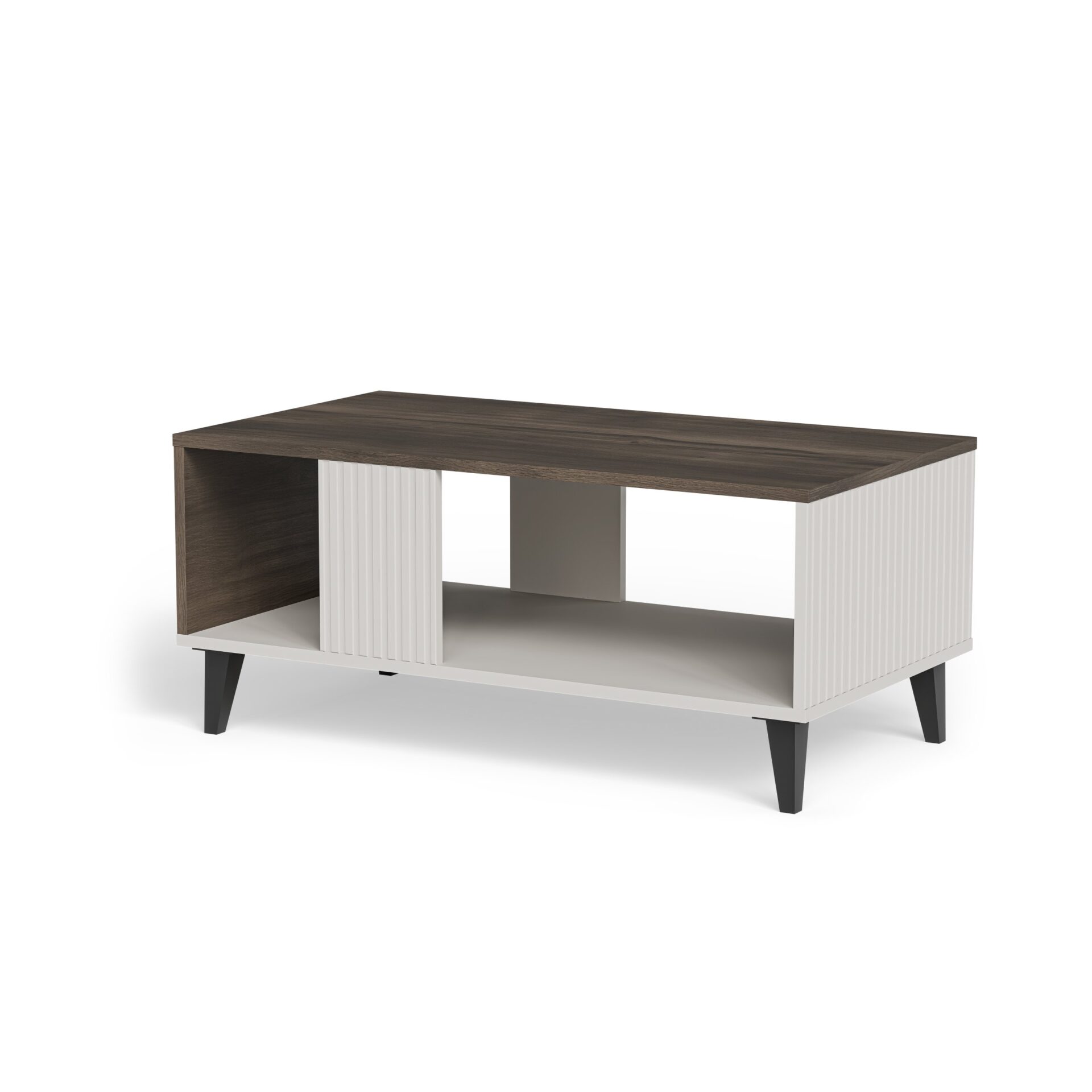 RANDOM 2 LAW-1 kavos staliukas, spalva: kašmyras / riešutmedis / juoda