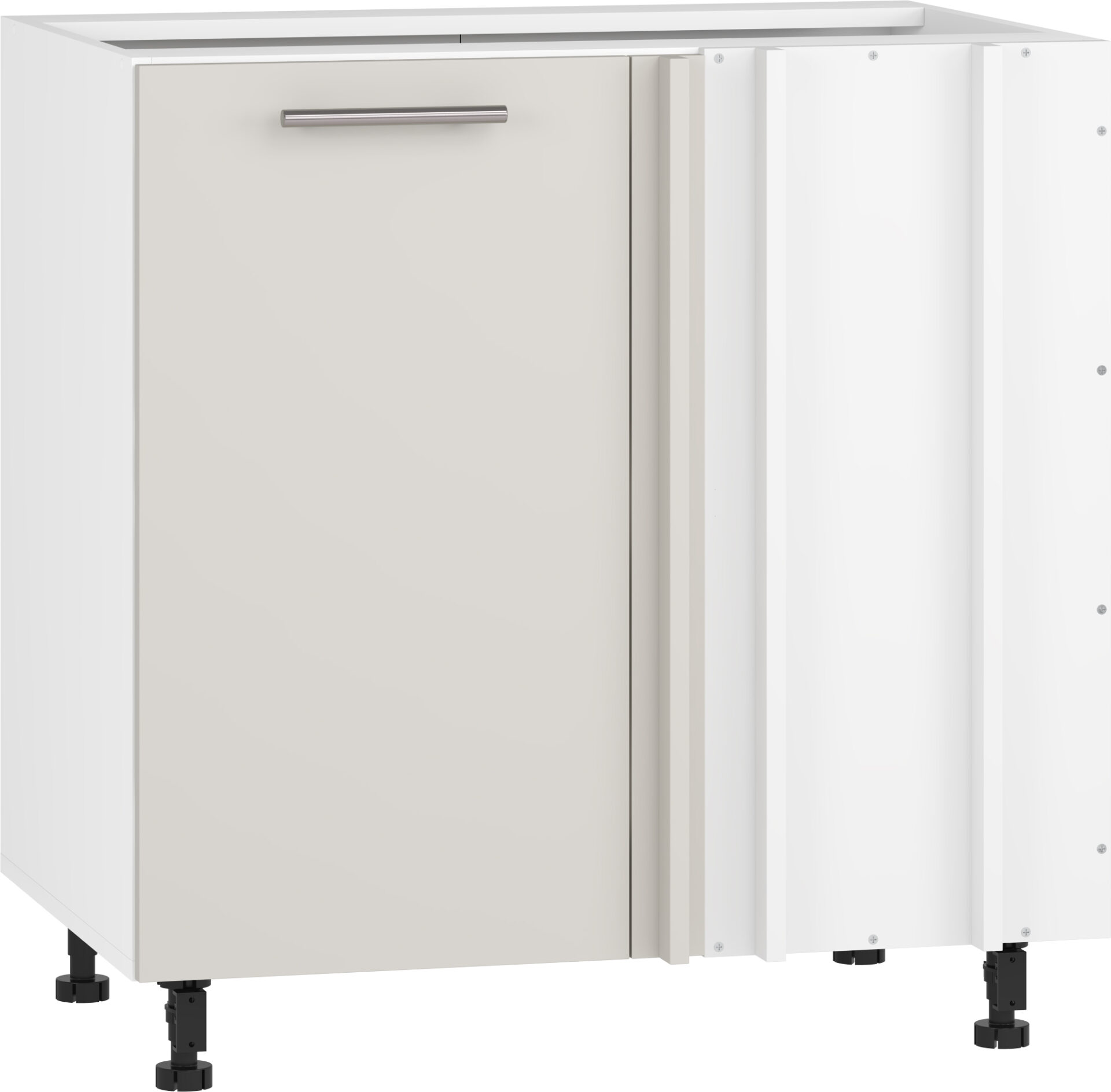 VENTO DN-100/82 kampinė apatinė spintelė, spalva: balta / kašmyras