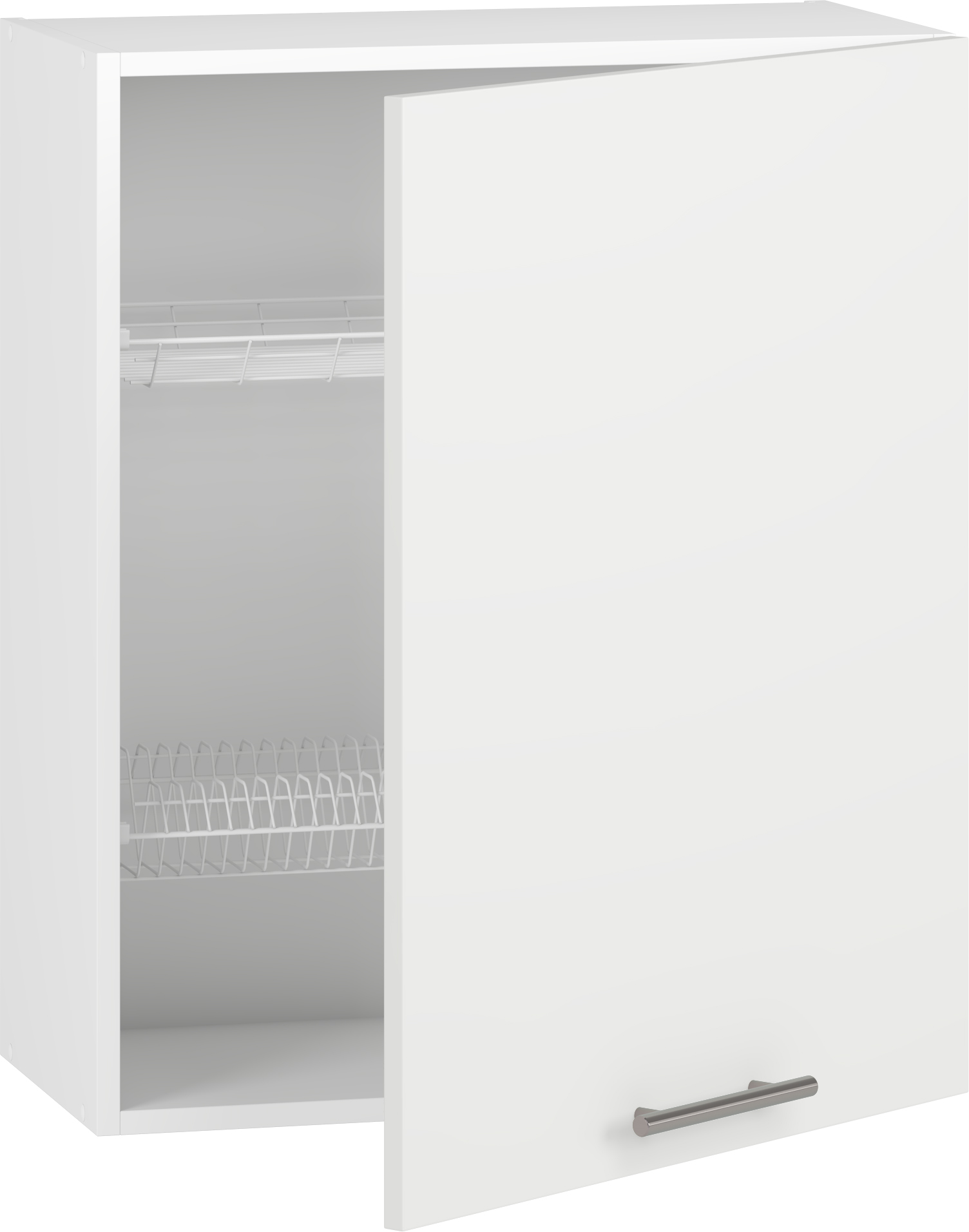 VENTO GC-60/72 viršutinė spintelė su džiovykle, spalva: balta / balta matinė