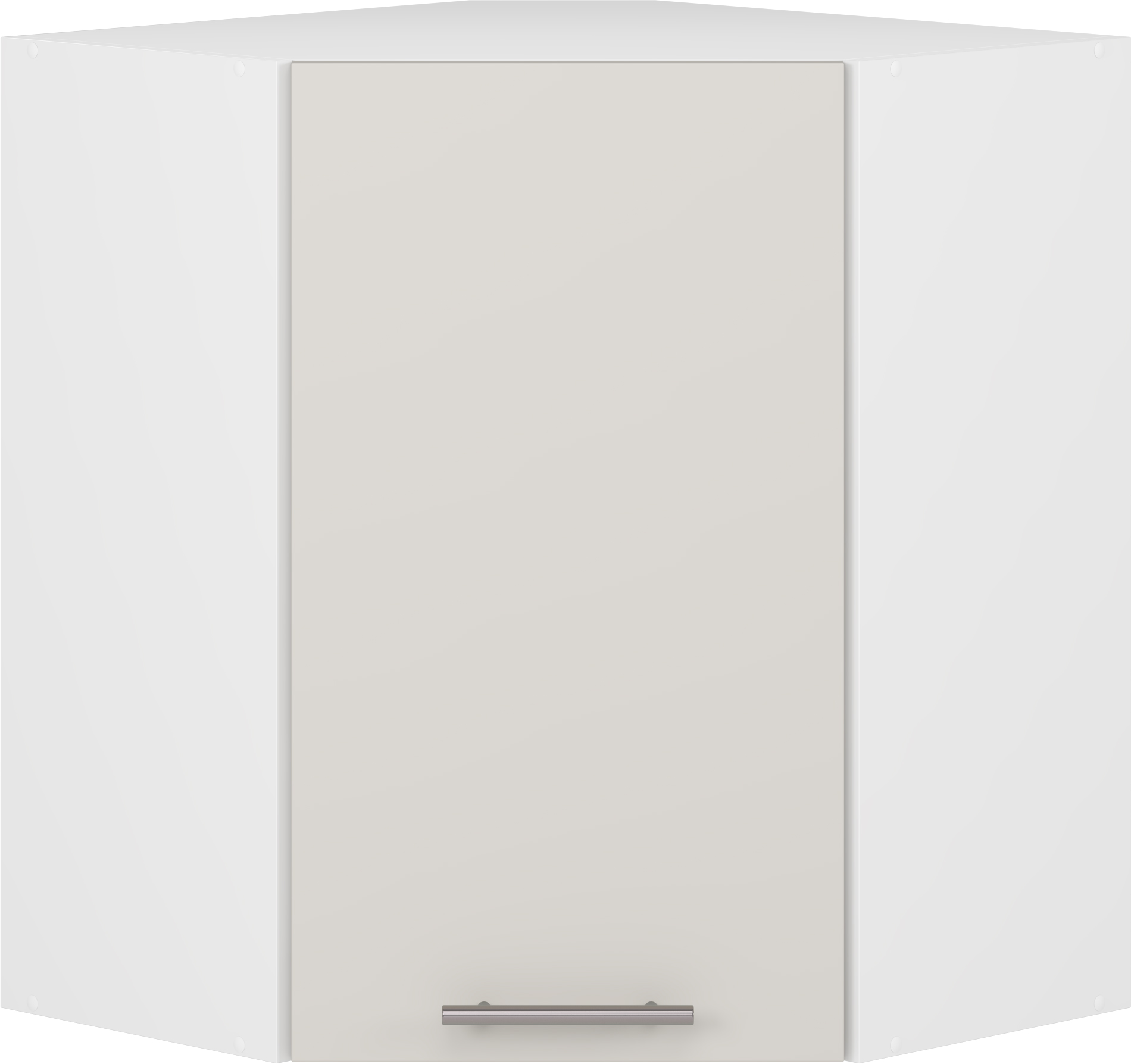 VENTO GN-60/72 kampinė viršutinė spintelė, spalva: balta / kašmyras