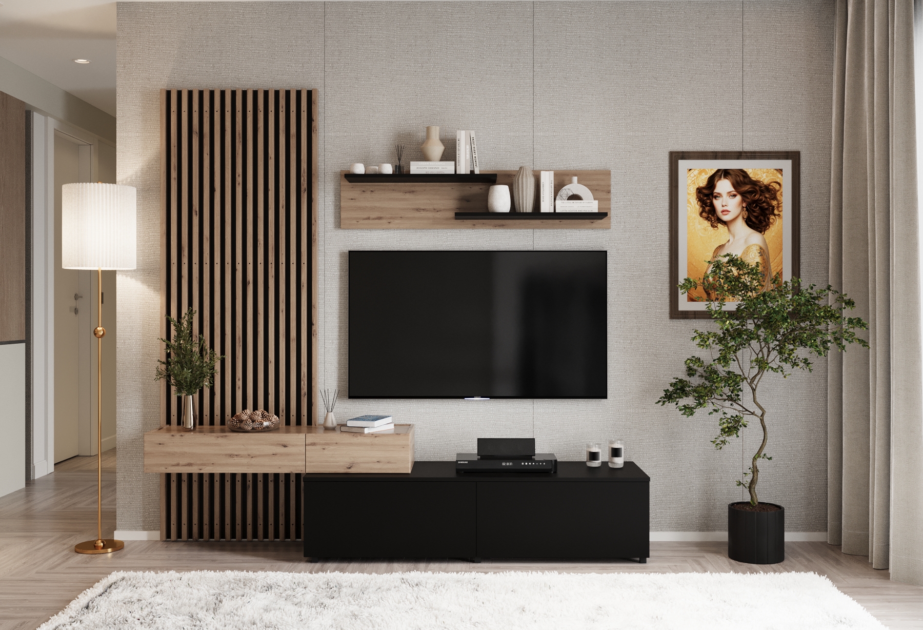 CAMINO komplekto spalva: ąžuolas / juoda