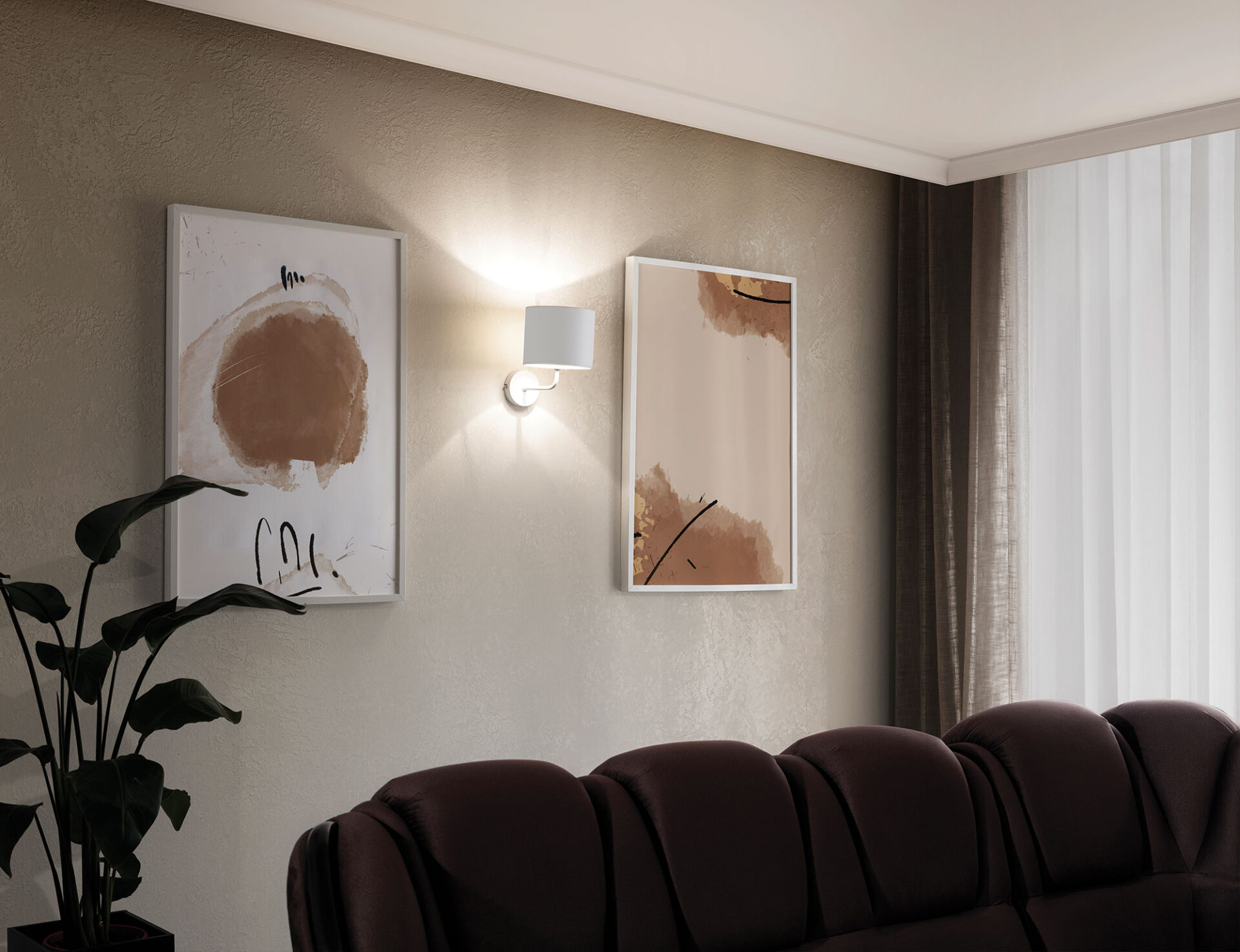 Vespillo, 18x26x24cm Sieninis šviestuvas 1 baltas - Paveikslėlis 2