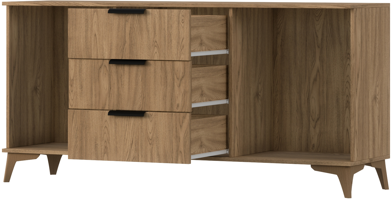 Entsian 150 Artisan ąžuolinė komoda su stalčiais — изображение 3