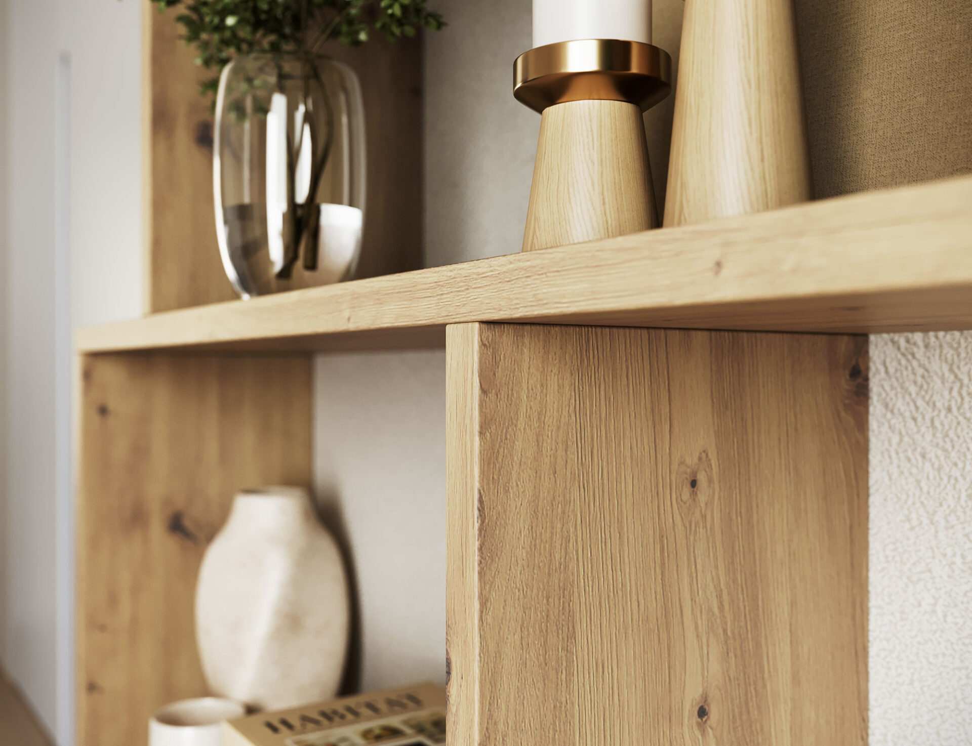 „Shellf Artisans“ ąžuolo knygų lentyna - Paveikslėlis 5