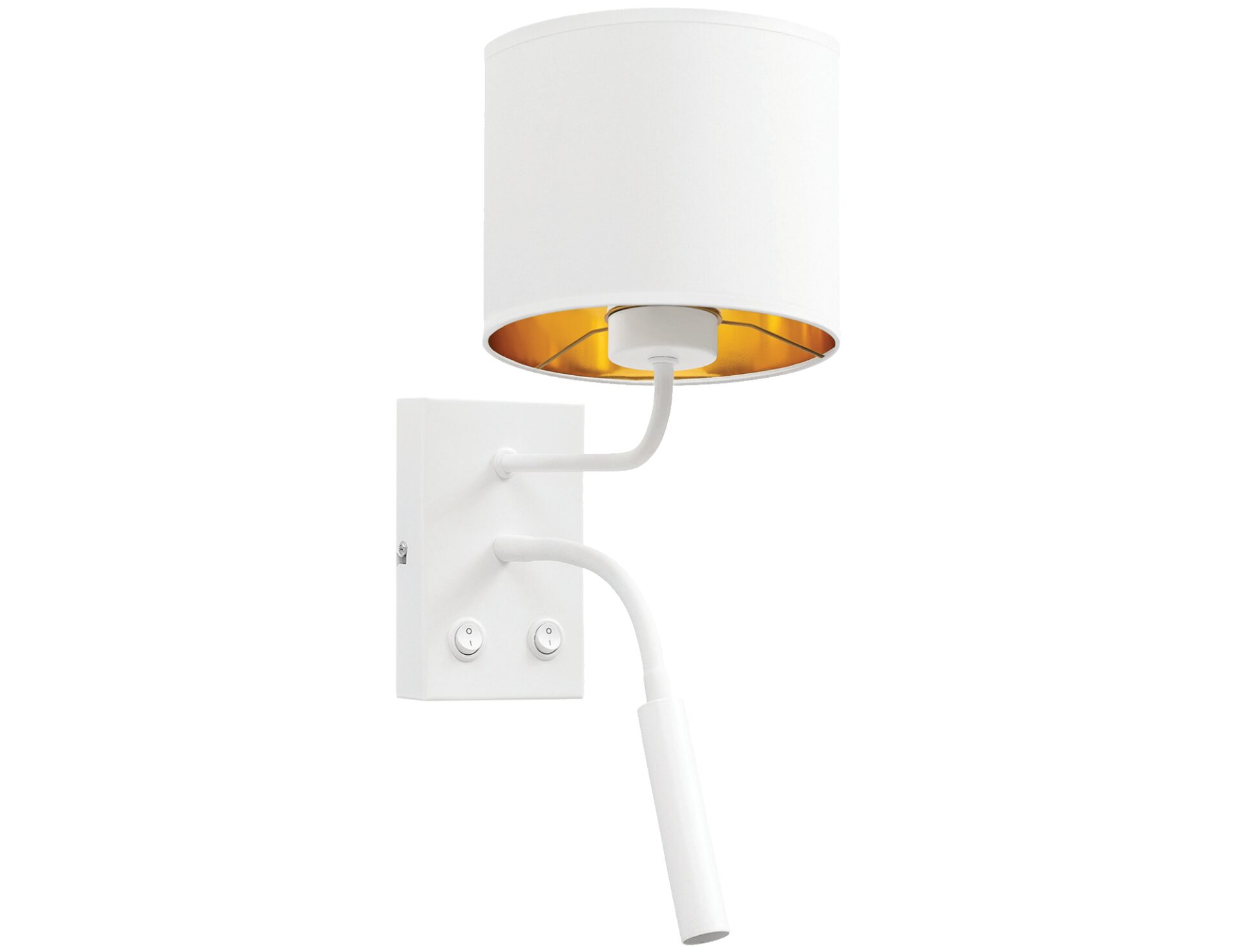 Vespillo, 18x26x38cm sieniniai šviestuvai, 2 balti/auksiniai