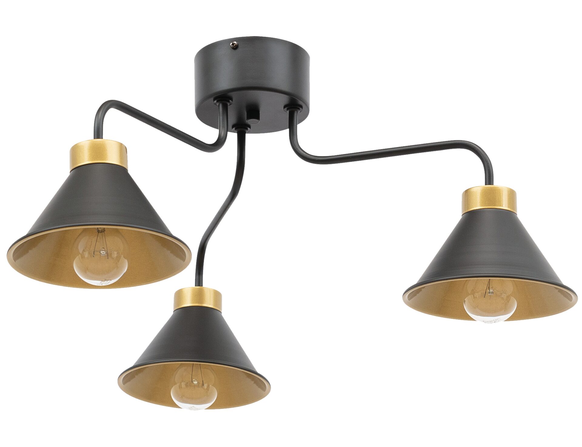 Detmer, 66x66x29cm sietynas 3 juodas/auksinis