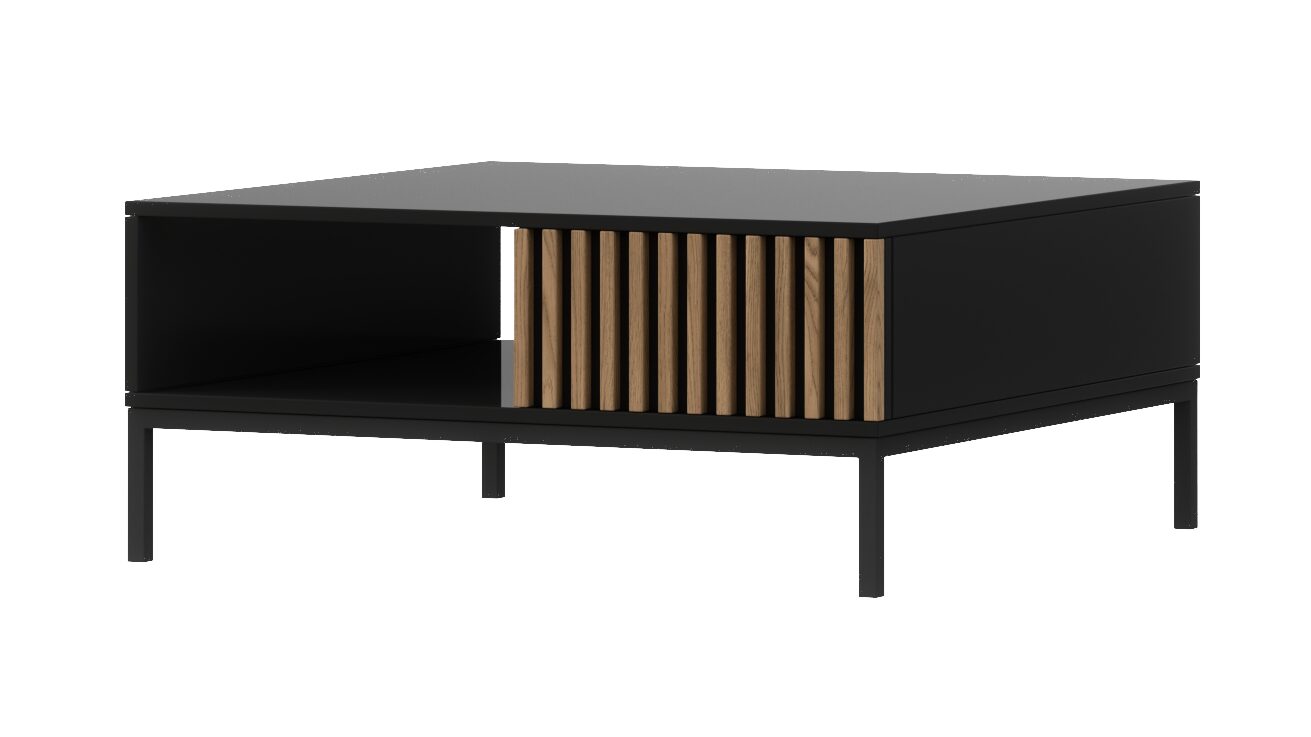 „Meorati 80“ juodas/artisan ąžuolo stalas