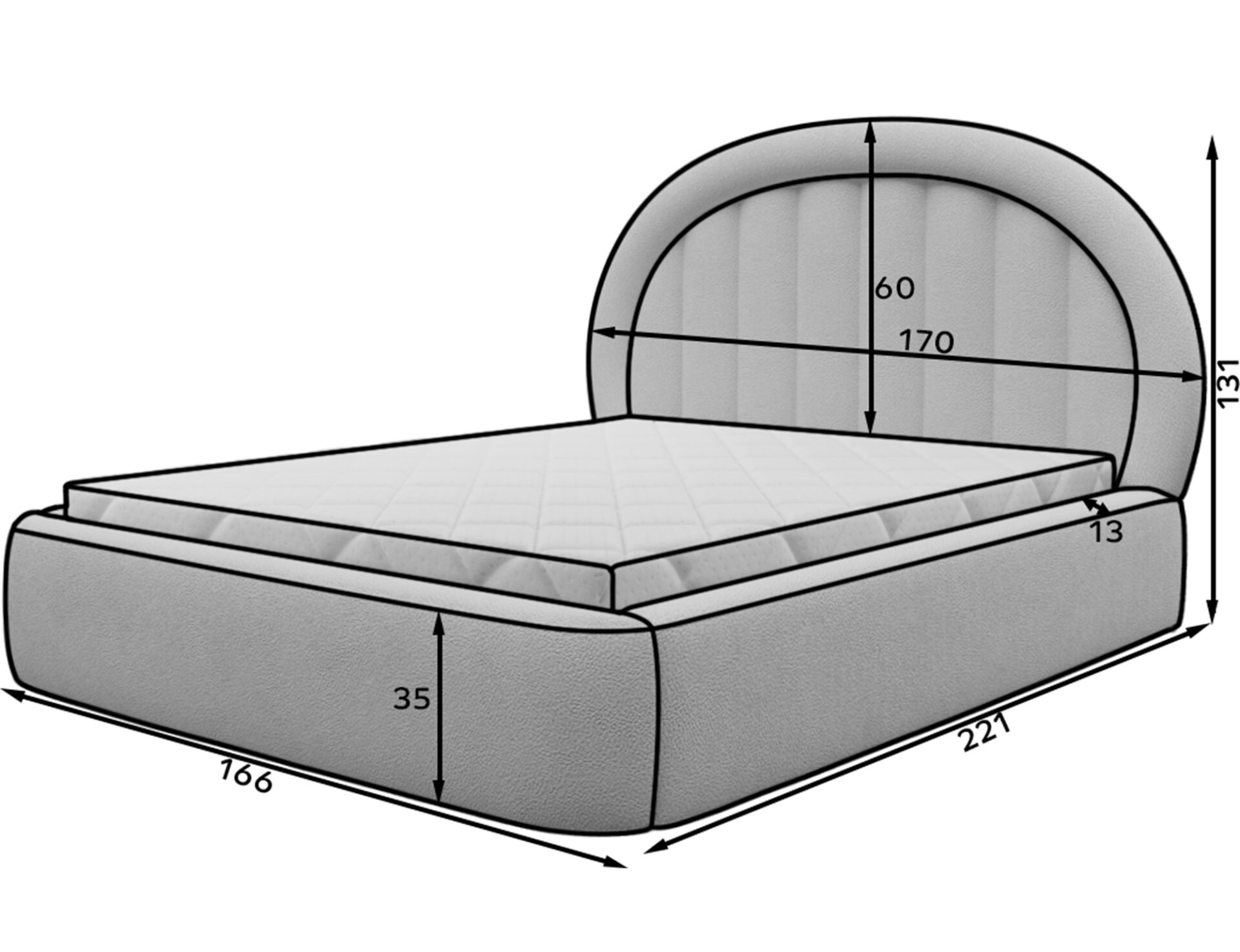 Lova „Tapedo“ + metalinis rėmas/dujos/konteineris 140x200 - Paveikslėlis 11