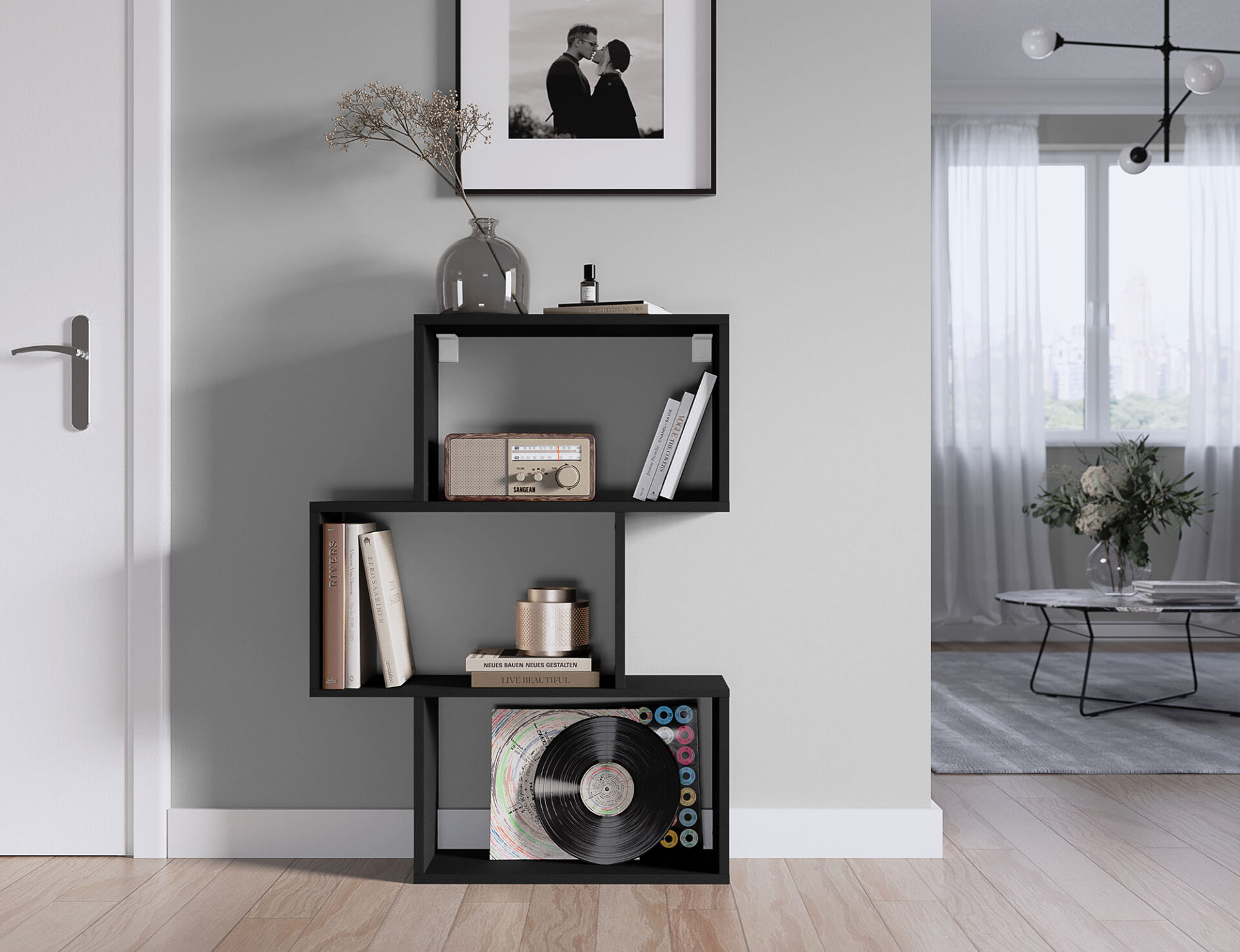 Evertti juoda knygų lentyna — изображение 2