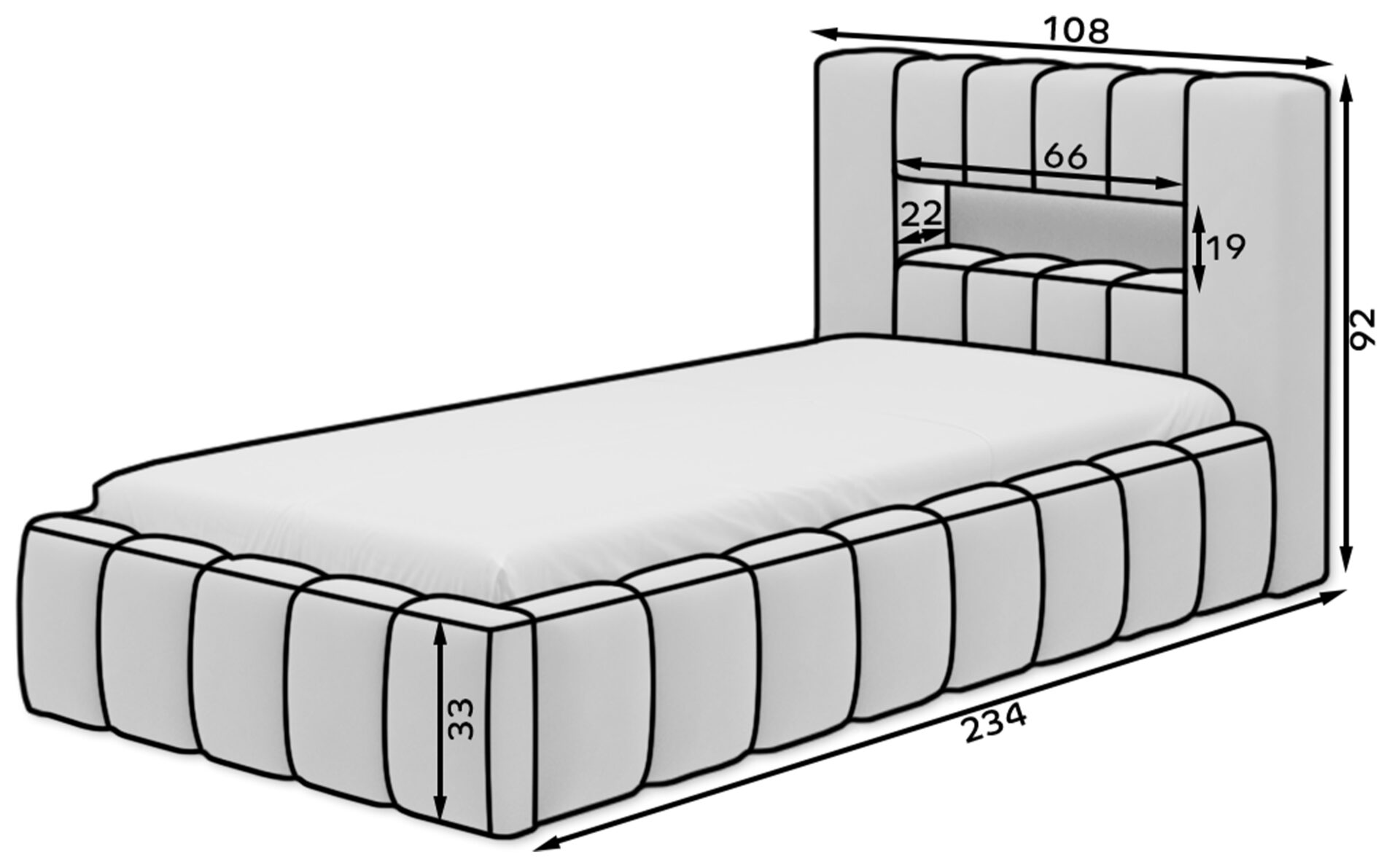 Lamica lova 90x200 + metalinis rėmas/dujos/konteineris — изображение 8