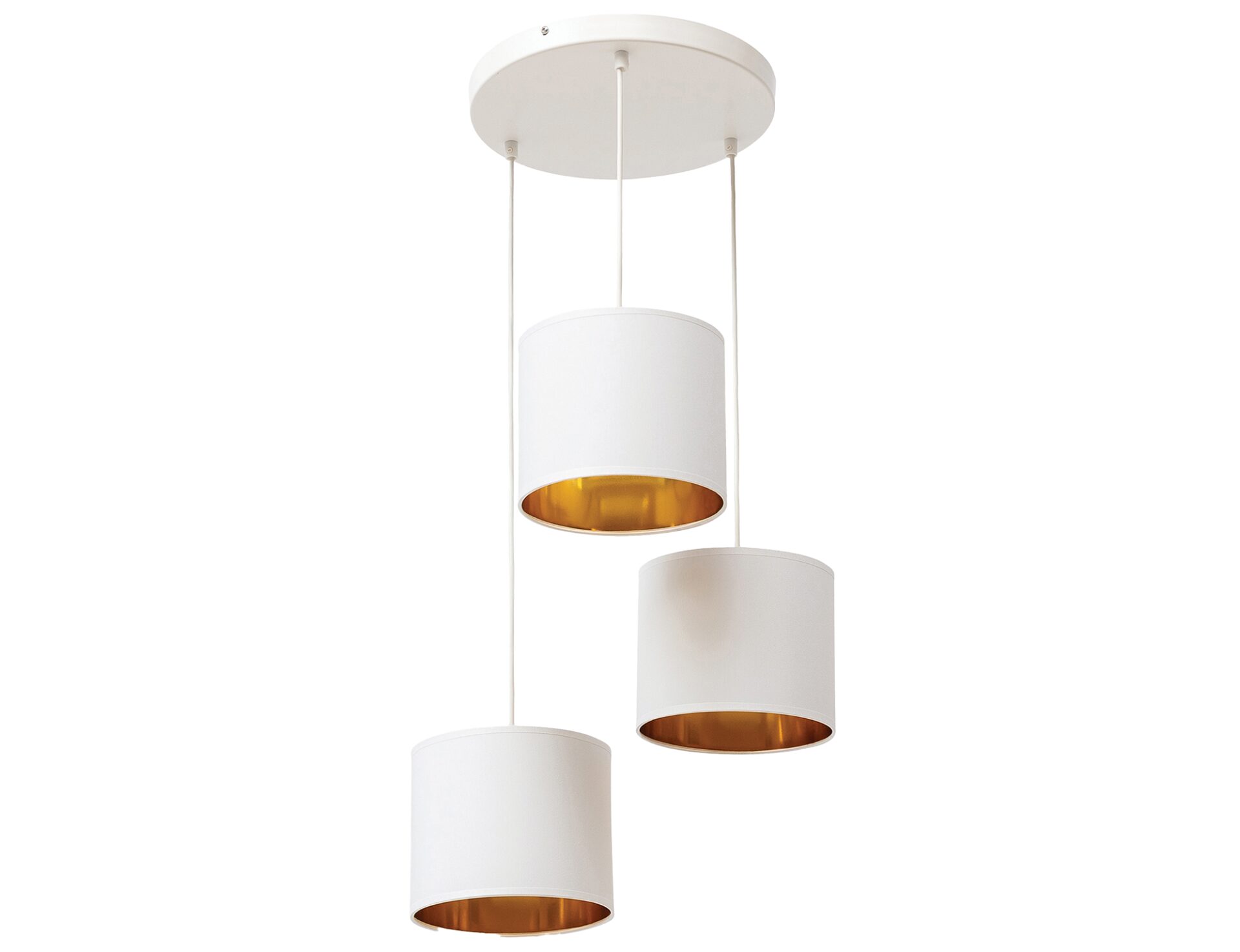 Vespillo, 45x45x105cm Pakabinamos 3 baltos/auksinės spalvos