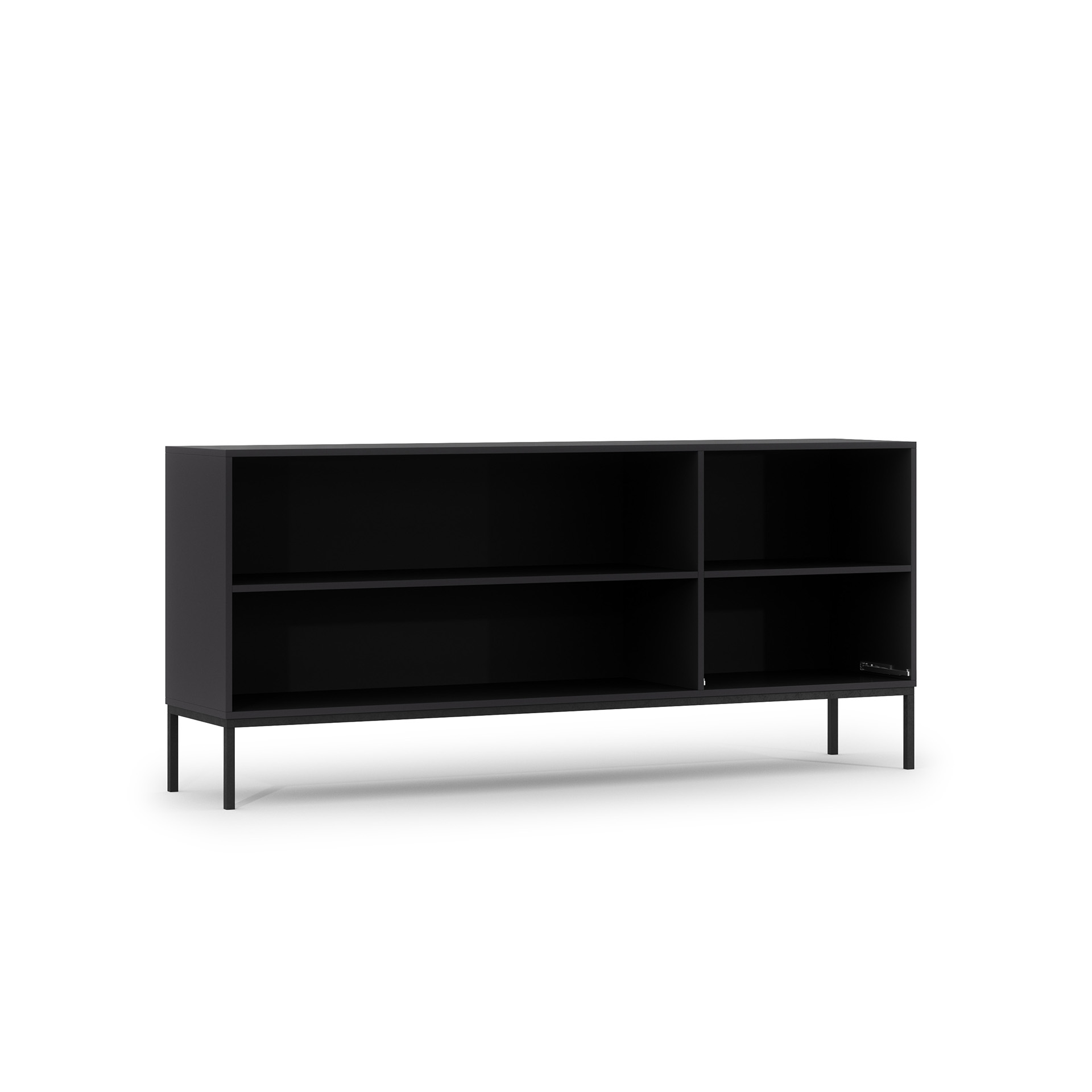 Lanzzi 180 komoda, matinė juoda / matinė juoda - Paveikslėlis 5