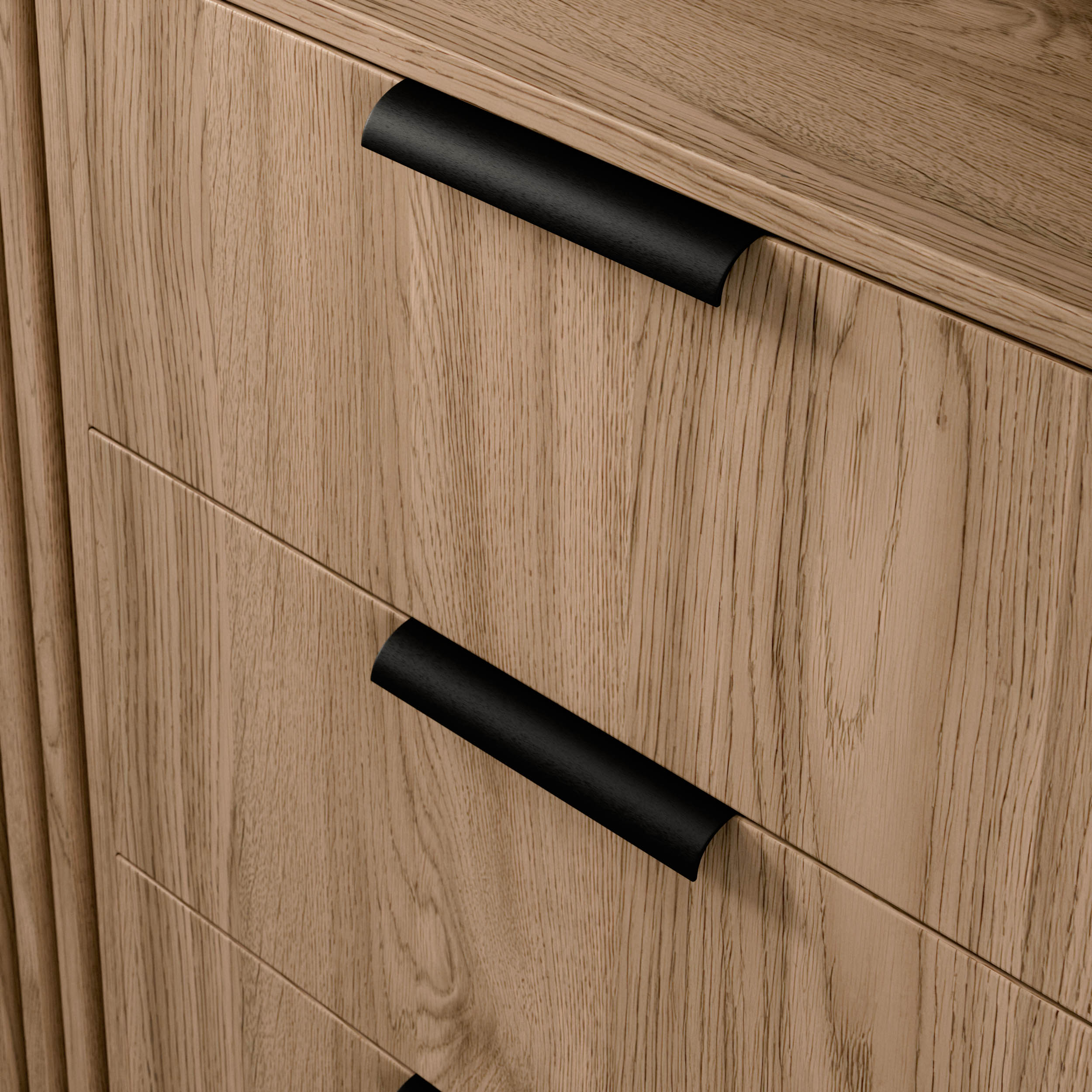 Entsian 150 Artisan ąžuolinė komoda su stalčiais — изображение 7