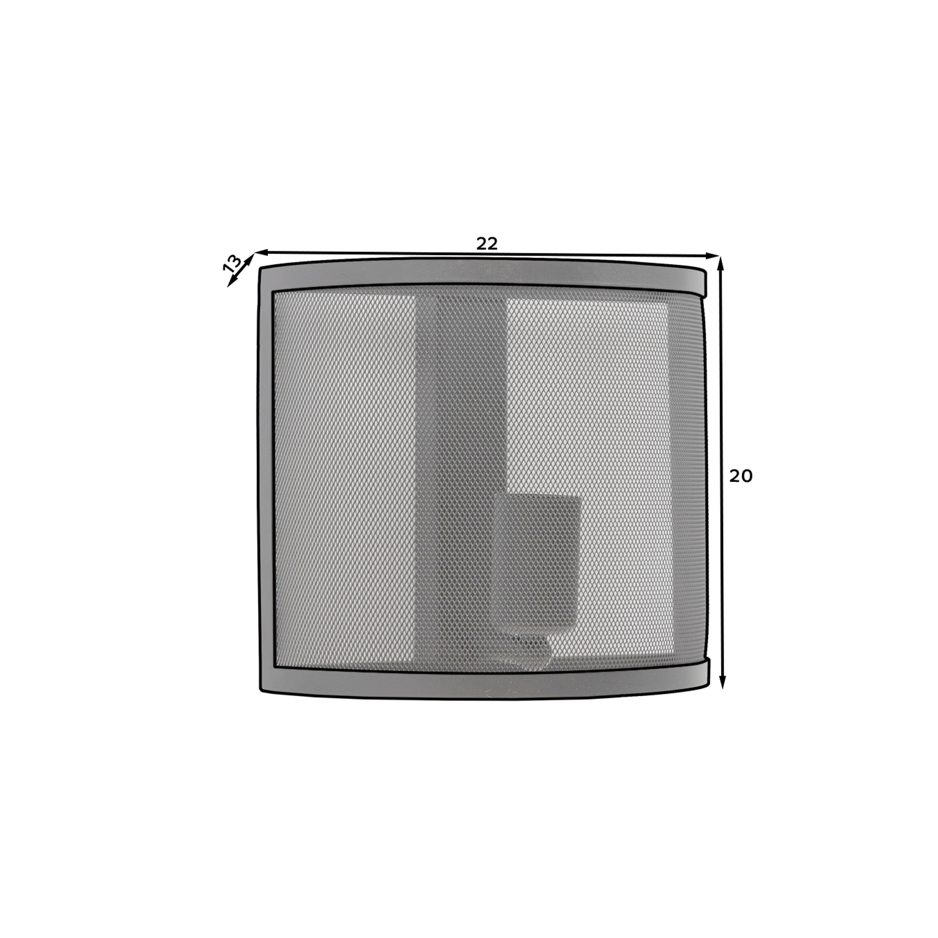 Gormar, 22x13x20cm Sieninis šviestuvas 1 juodas - Paveikslėlis 5