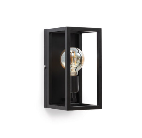 „Furtim“, 15 x 30 x 17 cm, sieninis šviestuvas, 1 juodas