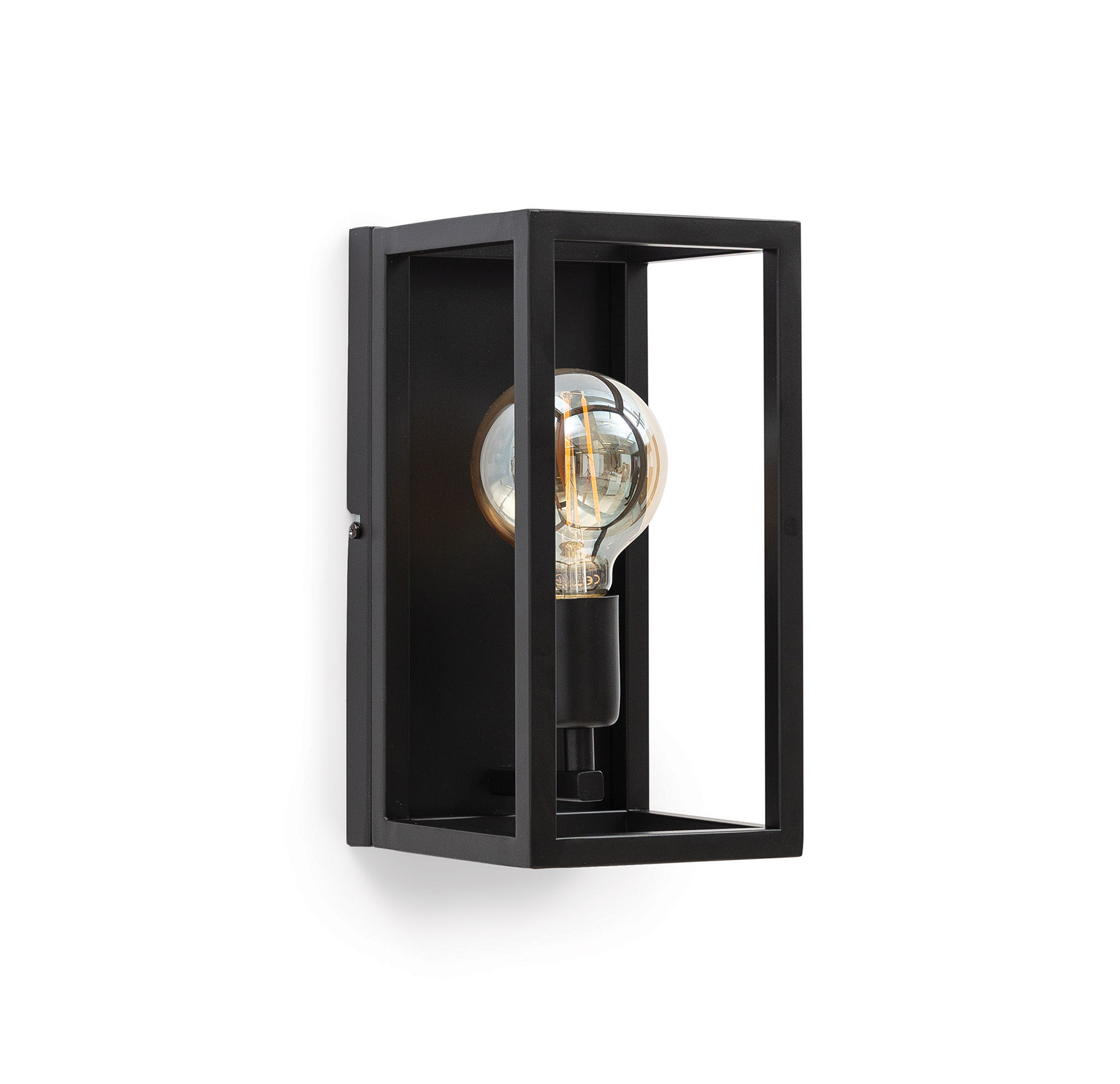 „Furtim“, 15 x 30 x 17 cm, sieninis šviestuvas, 1 juodas