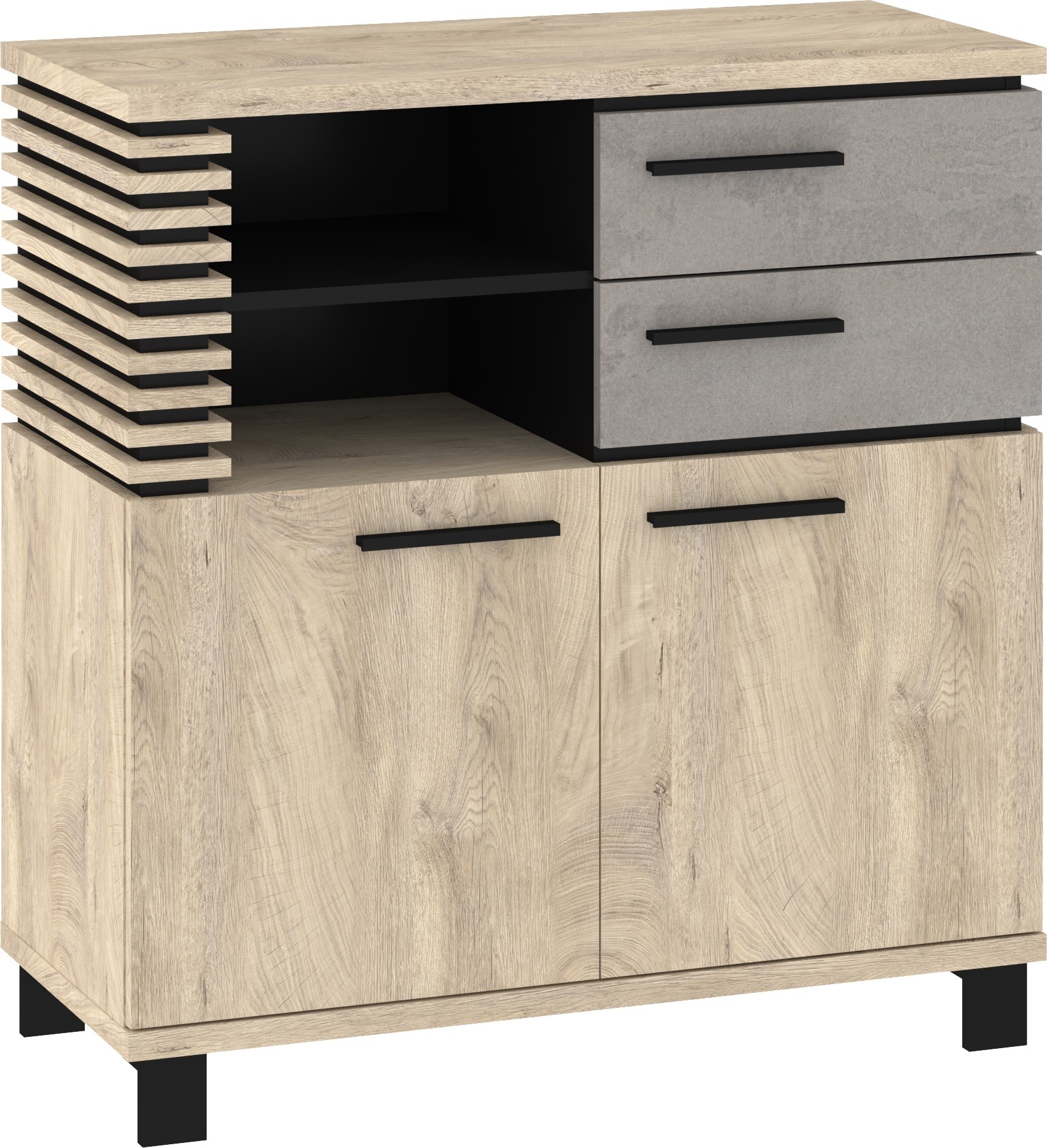 MILAR 03 baldų komoda, 2 stalčiai, 2 vnt