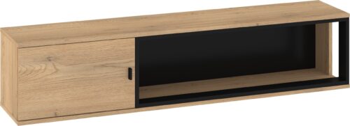 GAVES 16 baldai, sieninė lentyna, palėpė, ąžuolas „Cremona“, juoda