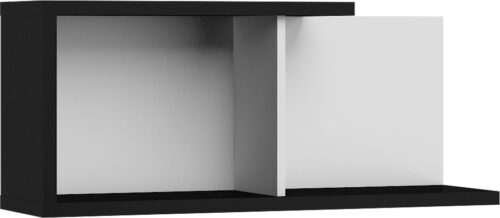 BRITA 14 baldų sieninė lentyna svetainei, juodai balta