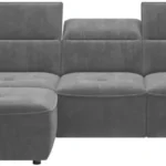 Colombo Mini kairinė kampinė sofa su poilsio funkcija ir patalynės dėže Gr1