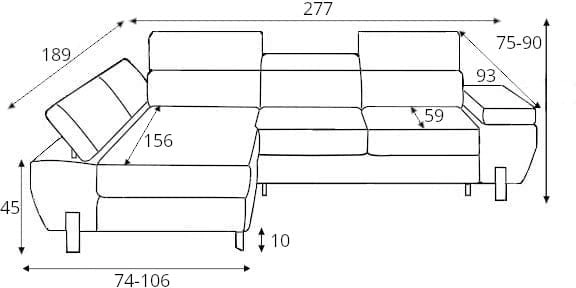 Molina Mini Gr1 kampinė sofa — изображение 3