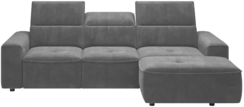 Colombo Mini dešininė kampinė sofa su poilsio funkcija ir patalynės dėže Gr1