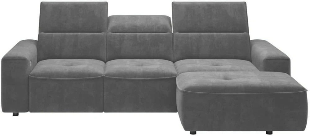 Colombo Mini dešininė kampinė sofa su poilsio funkcija ir patalynės dėže Gr1