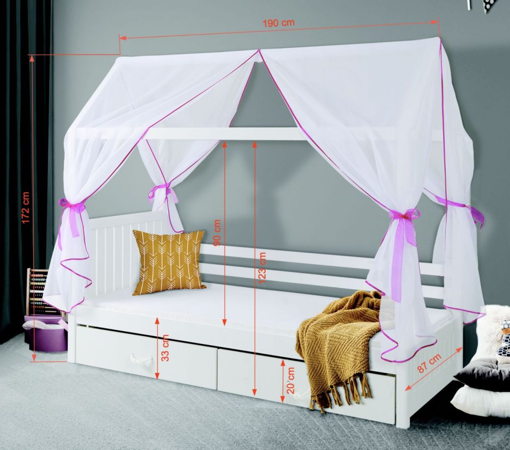 ROZALIA jaunimo namelio lova 90x200 cm - Paveikslėlis 3