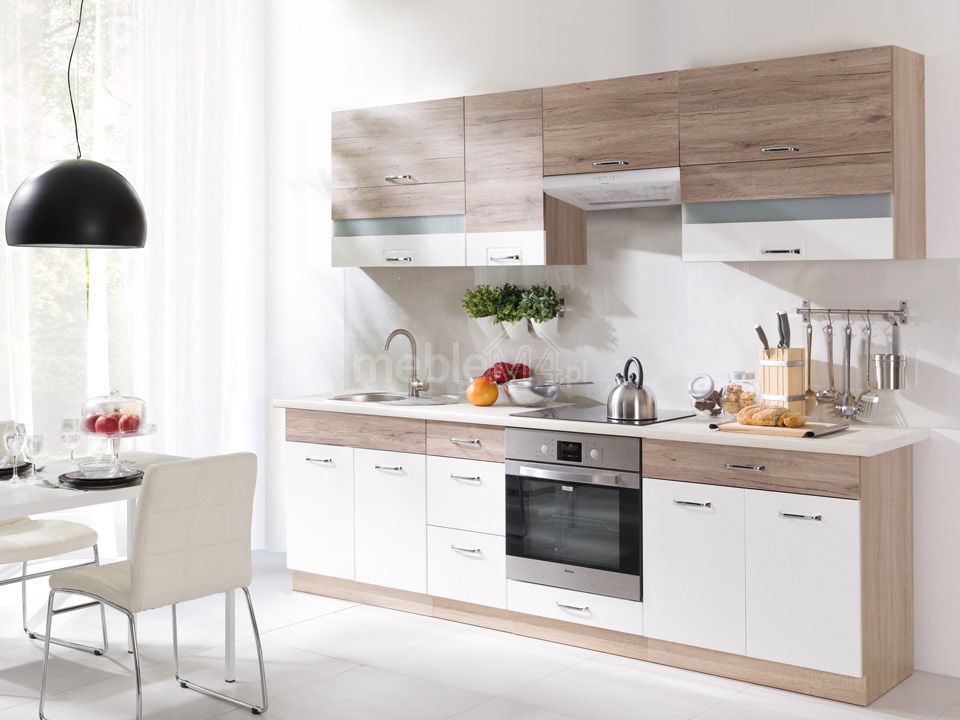 Econo virtuvės komplektas C plus 260 cm be stalviršio