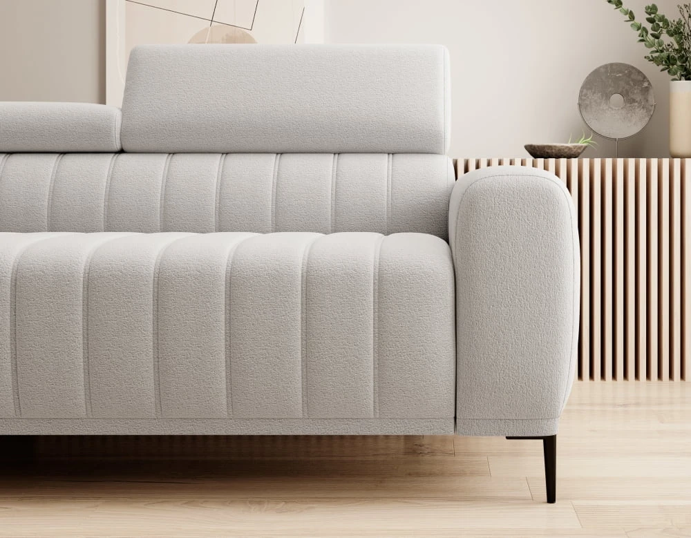 Dešiniojo kampo sofa Gandi L Corner 160 su miegamąja funkcija, itališko tipo rėmu ir Gr1 konteineriu — изображение 3