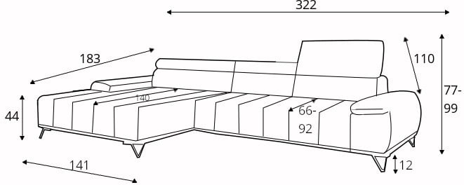 Palladio Mini Gr1 kampinė sofa — изображение 5