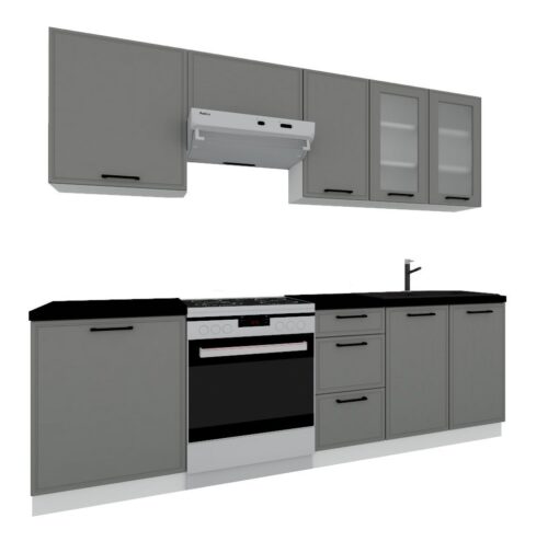Virtuvės baldų komplektas, virtuvė 180-240 cm Emily