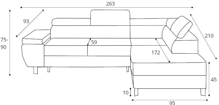 Molina kampinė sofa L Gr1 — изображение 3