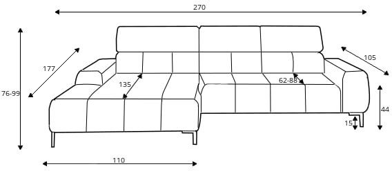 Kampinė sofa Plaza Mini Gr1 - Paveikslėlis 8