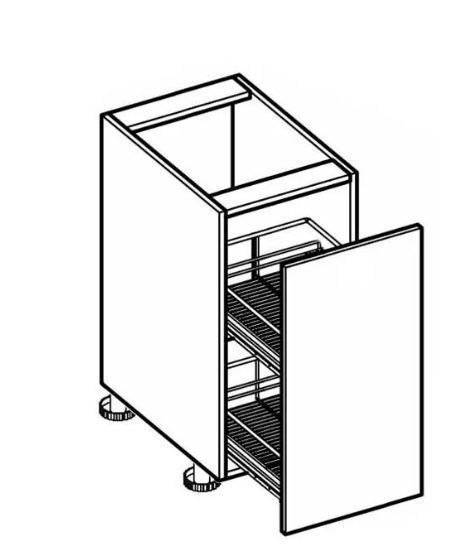 Apatinė spintelė 20 cm cargo D20 su krepšiu ir švelniu uždarymu Nina