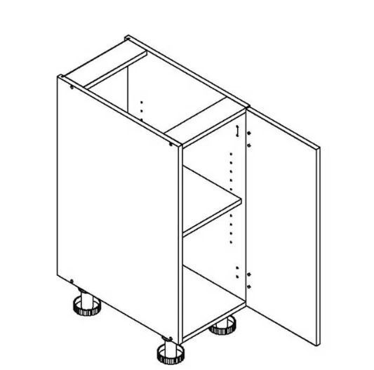 Apatinė spintelė 30 cm D30P/L Nina