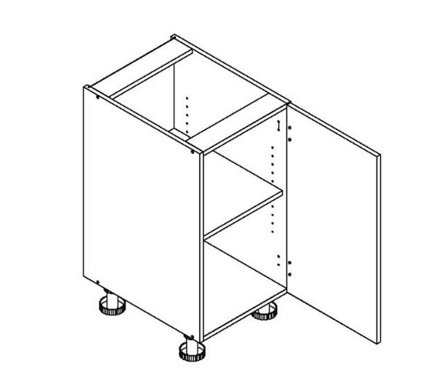 Apatinė spintelė 40 cm D40P/L Nina