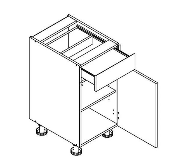 Apatinė spintelė 40 cm su stalčiumi D40S/1 P/L Nina