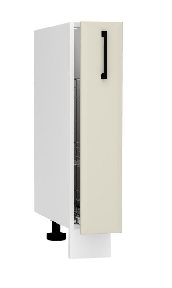 Apatinė spintelė 15 cm cargo D15 su krepšiu ir švelniu uždarymu Irma