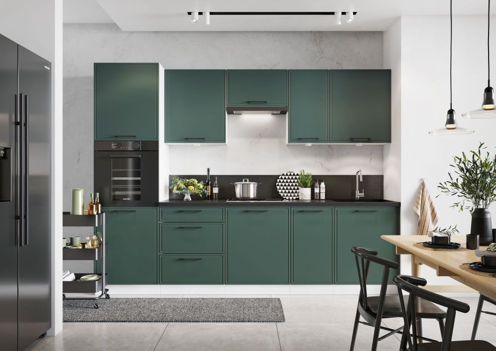 Virtuvės baldų komplektas, 270 cm virtuvė Emily