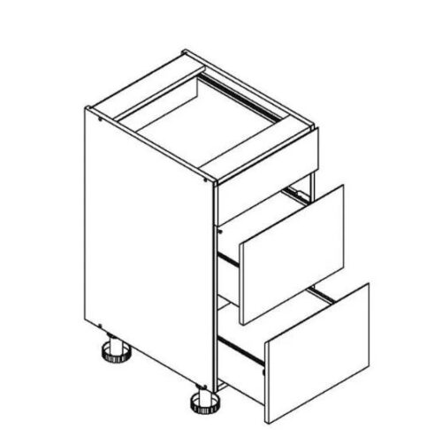 40 cm apatinė spintelė su stalčiais D40S/3 Nina