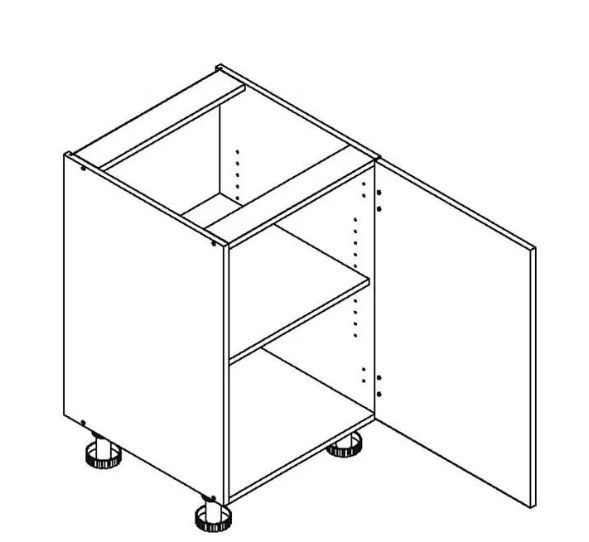 Apatinė spintelė 60 cm, D60, P/L, Nina