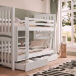 Dviaukštė lova SERAFIN su stalčiais dviem asmenims 80x181 cm