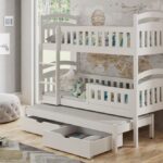 DOMINIK III trivietė dviaukštė lova su stalčiais 80x181 cm