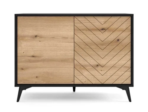 Lofto stiliaus komoda K104 Diamond – ąžuolo spalvos